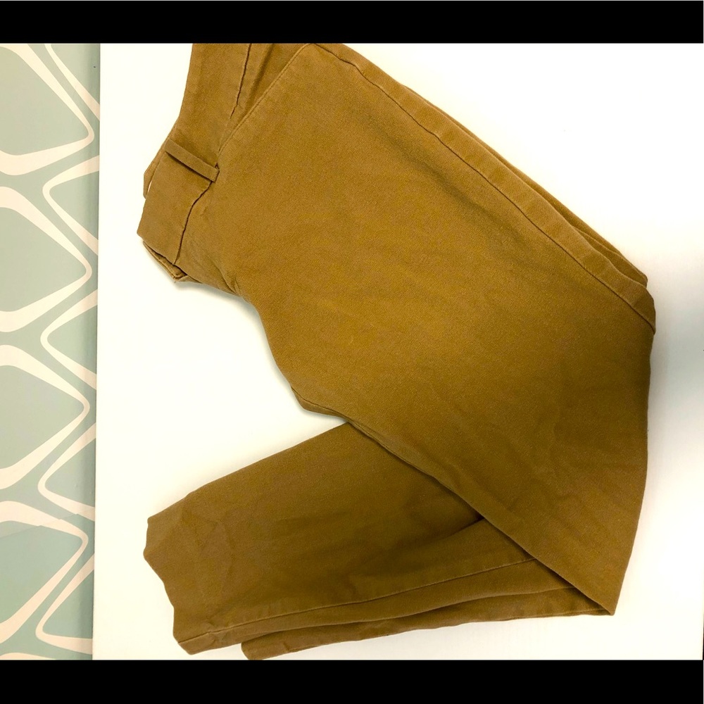 Tan Stretch Dress Pants Crop Fit